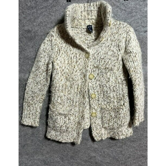 Vintage Y2K Gap Cardigan Sweater XS Wool Blend Grandpa Light Academia Preppy - Picture 1 of 5